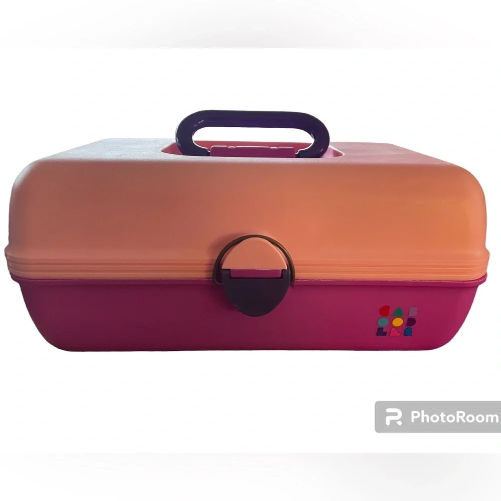 Vintage‎ Caboodle Pink and Purple Makeup Case -great condition!